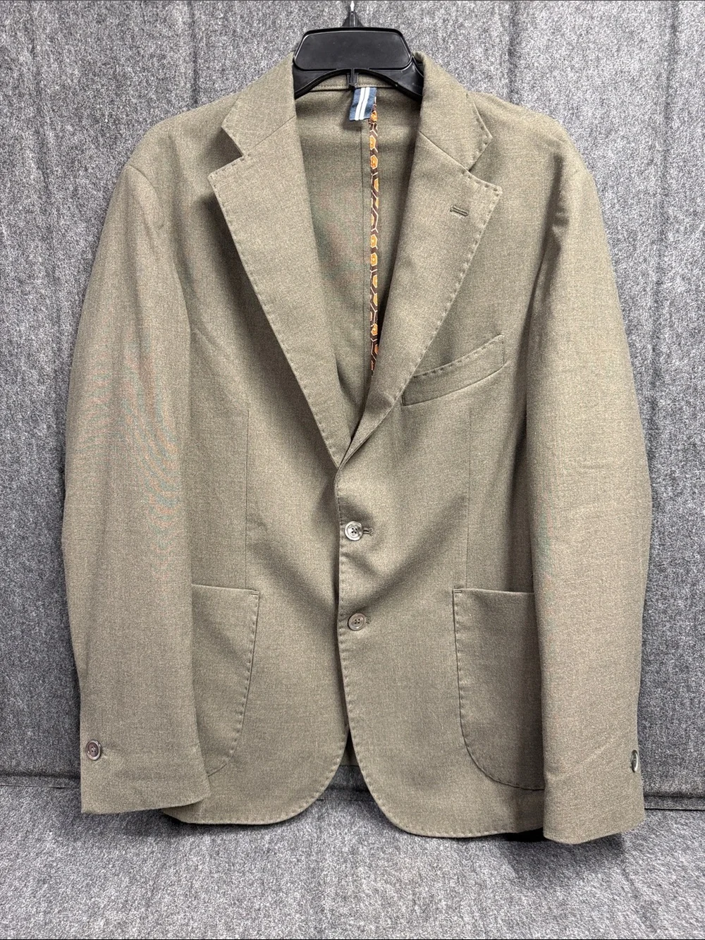 FeFe Napoli Men's Olive Sport Coat with Notch Lapel